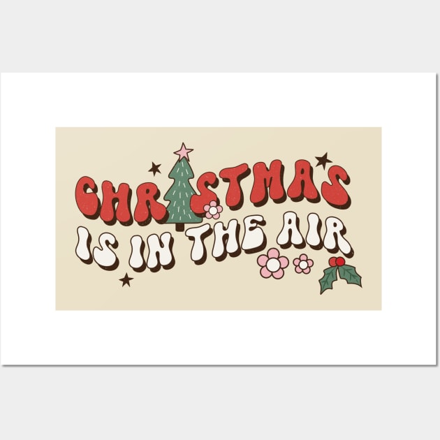 Retro Funny 70s Groovy Christmas Wall Art by Mix Master Repeat